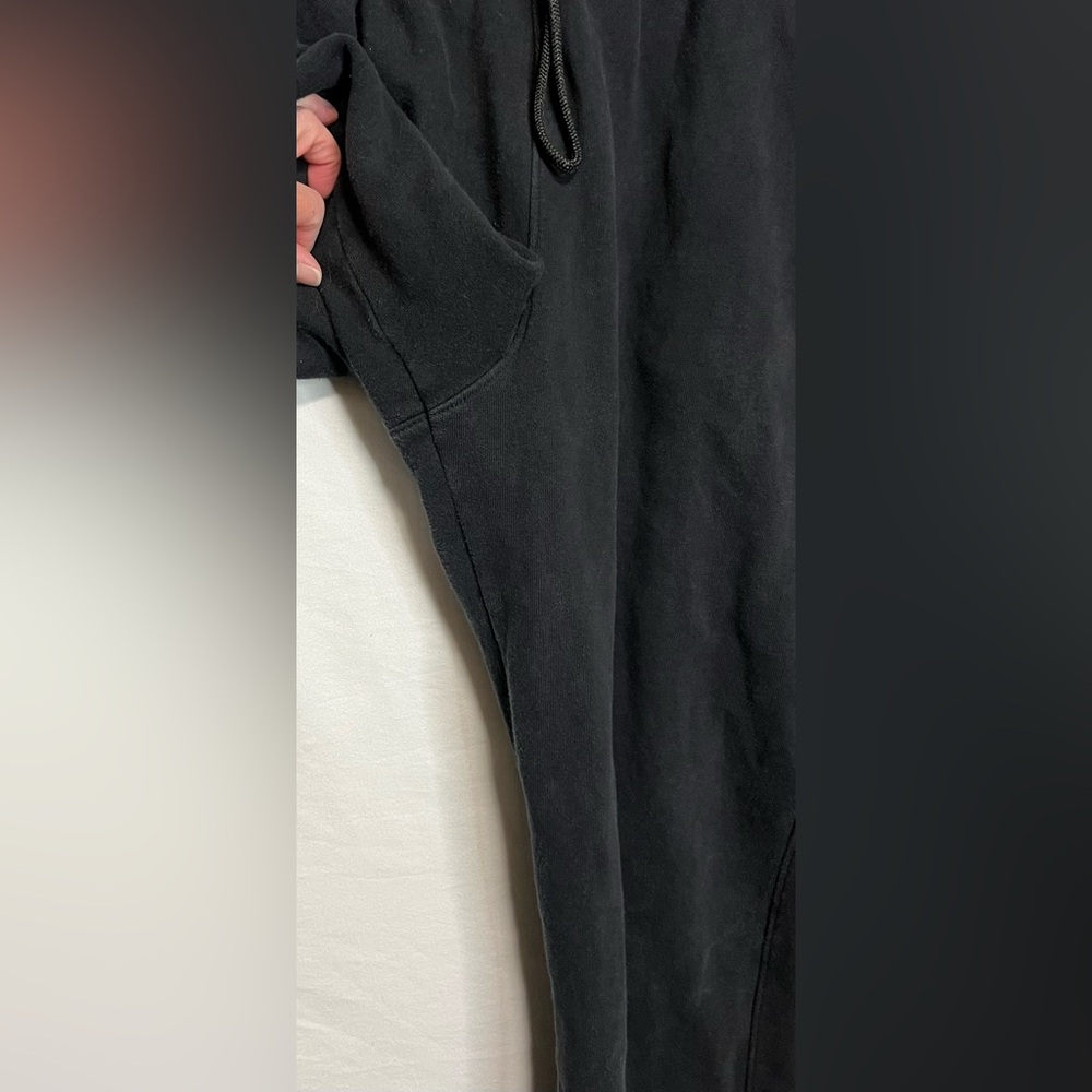 Layer 8 Qwick Dry Cotton Blend Cropped Wide Leg Thermal Sweatpants Loungewear - Picture 4 of 8